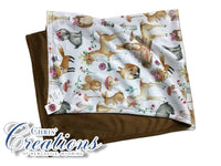 CUDDLE BLANKET Forest Animals cream/tan #24
