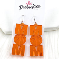 2" Shiny Basketball Mom -Sports Earrings Newcastle Dogies