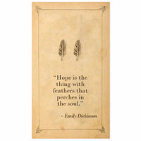 Literary Quotes Feather Post Earrings