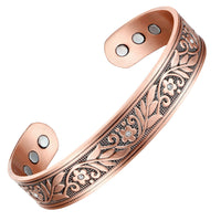 P 25 Vintage daisy flower zircon stone magnetic bracelet