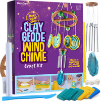 DIY Clay Geode Wind Chime Craft Kit for Kids