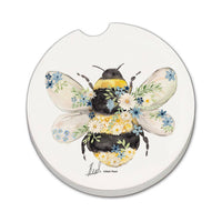 "Beautiful Bee" Absorbent Stone Car Coaster 1pk