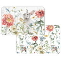Spring Meadow Bunny Reversible Rectangular Plastic Placemat