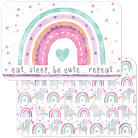 Rainbows & Unicorns Reversible Rectangular Plastic Placemat