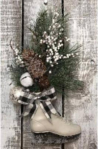 Black/White Buffalo Check White Skate Floral Arrangement
