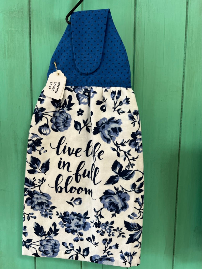 #KT81 Live Life in Full Bloom kitchen towel