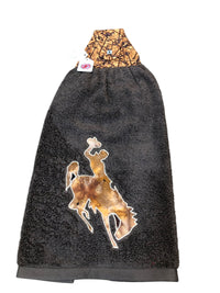 Wyoming Bucking Horse Towel - #50 Tan Horse w/Brands