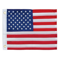 US Flag Embroidered 12x18 Grommet Flag