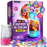 Light Up Button Flower Craft Kit - Crafts for Kids, Gift