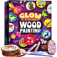 Glow-in-the-Dark Wood Painting Craft Kit for Kids