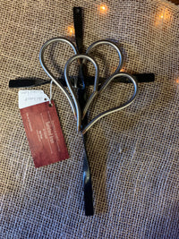TWISTED IRON Double Heart Cross