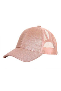 Hana - C.C Kids Glitter Fabric With Mesh Pony Cap