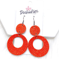Dogie Orange 2.25" Glitters Lil' O's