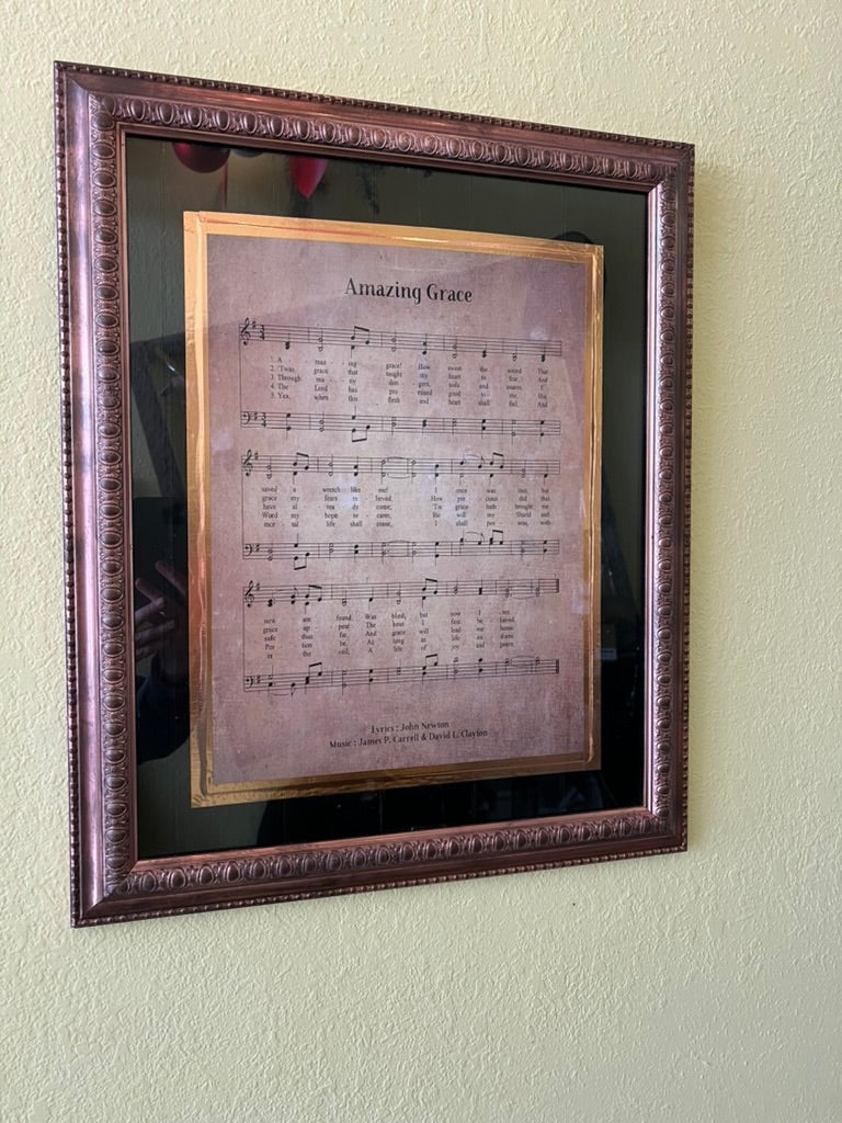 "Amazing Grace" in vintage frame