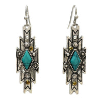 Navajo Ganado Shape Turquoise Earrings