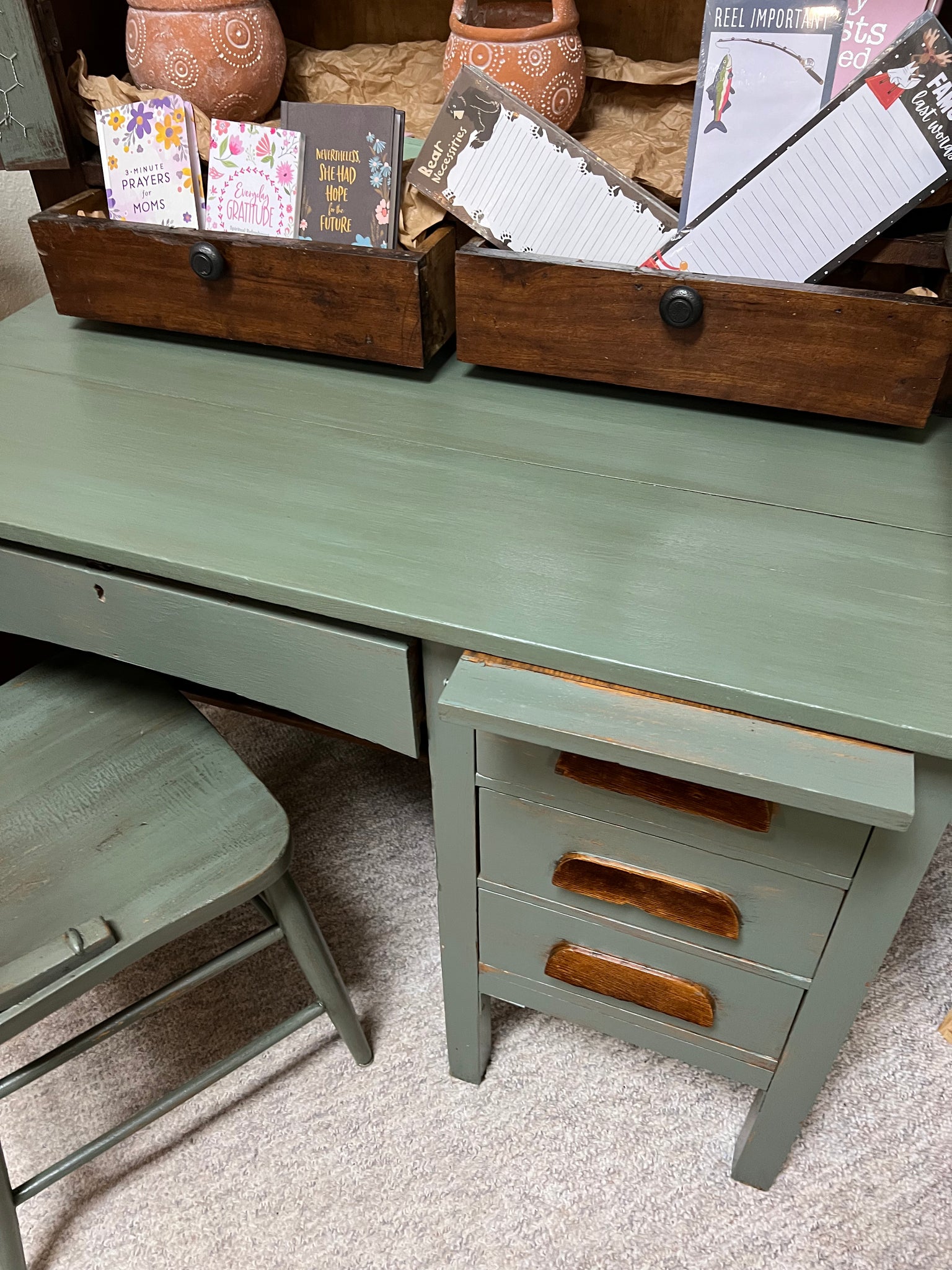 Green Cabinet Desk
