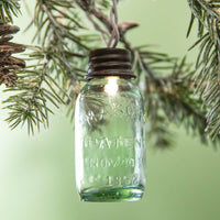 3.5 Inch Glass Mason Jar Ornament for Christmas Lights
