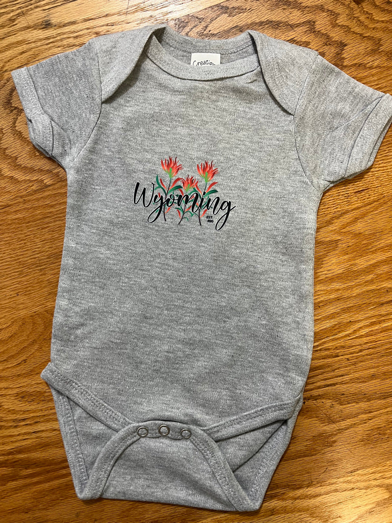 Wyoming Indian Paintbrush Onesie