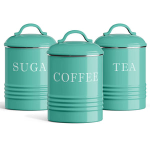 S/3 Petite Metal Kitchen Canisters