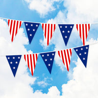 American USA Star & Stripe Pennant Banner, Full String 9.8 FT