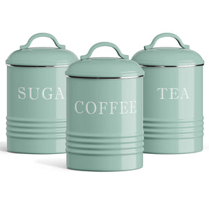 S/3 Petite Metal Kitchen Canisters