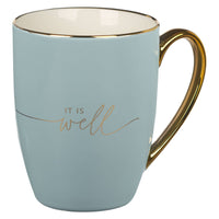 Mug Blue/Cream It is Well with My Soul