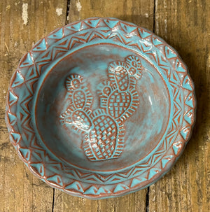 Wyoming Pottery Bitty Dishes with Cactus