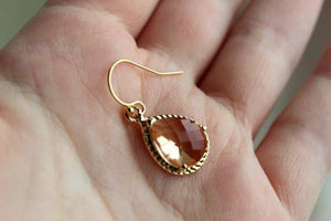 Blush Champagne Teardrop Earrings