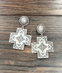 725981, Aztec Post Earrings