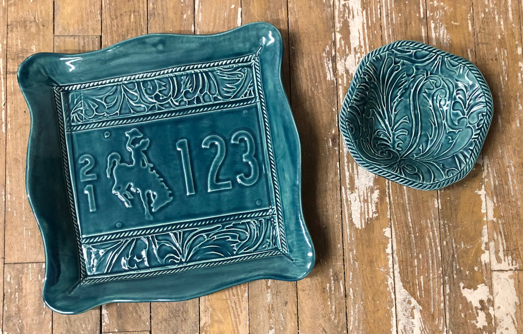 Wyoming Pottery Plate & Bowl Set 2