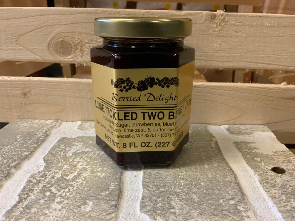BERRIED DELIGHTS: Lime Tickled Two Berry Jam