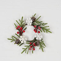 32153-3.5in(9)Ring-Snowy feather pines w. snowflakes