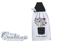 KITCHEN TOWEL Live Life in Full Bloom - blk. cup