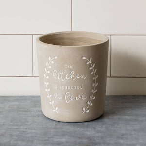 Cement Crock - This Kitchen Is Seasoned With Love (PC)