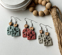Polymer Clay Earrings - Beach/Coastal - Shell Cutout