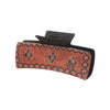 SUNFLOWER PRINT LEATHER WESTERN HAIR CLIPS CLAW_CWAHA0603