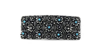 Western Turquoise Flower Metal Plate Hair Barrette