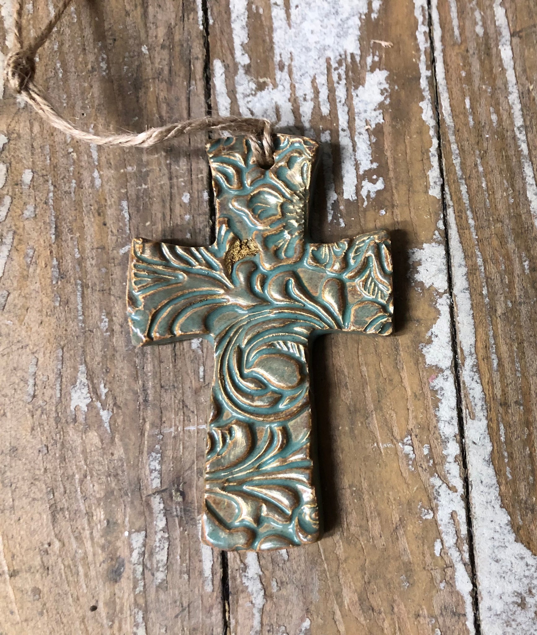 Wyoming Pottery Cross Ornaments