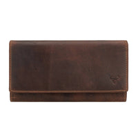 Charlotte Leather Wallet in Chestnut