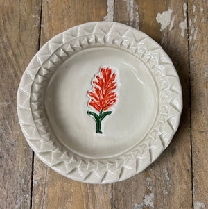 Wyoming Pottery Bitty Dishes with Indian Paintbrush