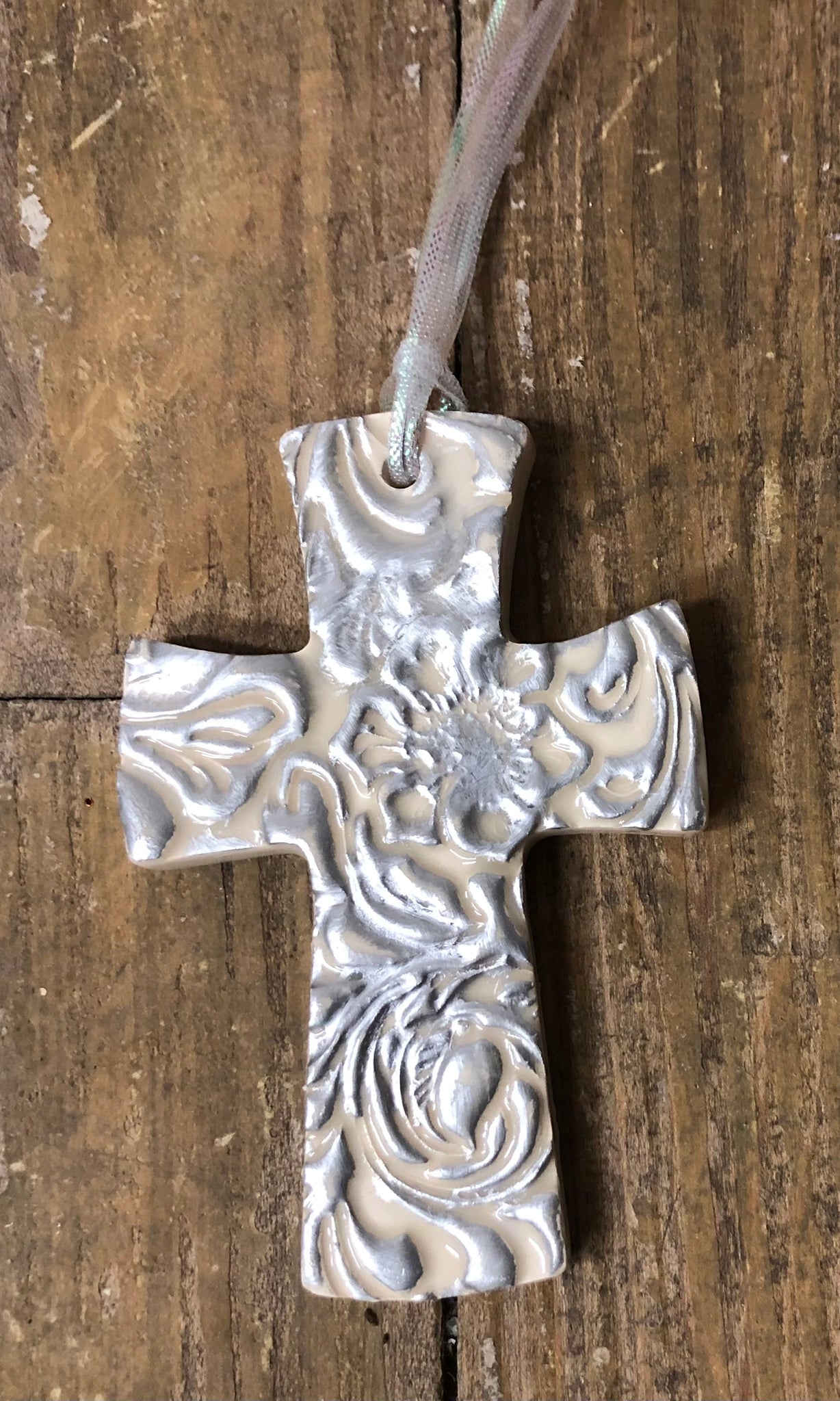 Wyoming Pottery Cross Ornaments