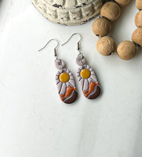 Polymer Clay Earrings - Everyday - Mountain Scene