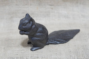 CAST IRON SQUIRREL DOOR STOP / KEY HIDE