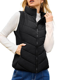 Standing Collar Cotton Vest