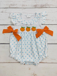 Baby Girl Peach Appliqué Romper