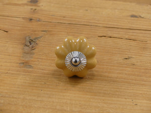 CERAMIC YELLOW PUMPKIN DRAWER KNOB / PULL