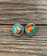726495, 10mm Round Gemstone Stud Earrings
