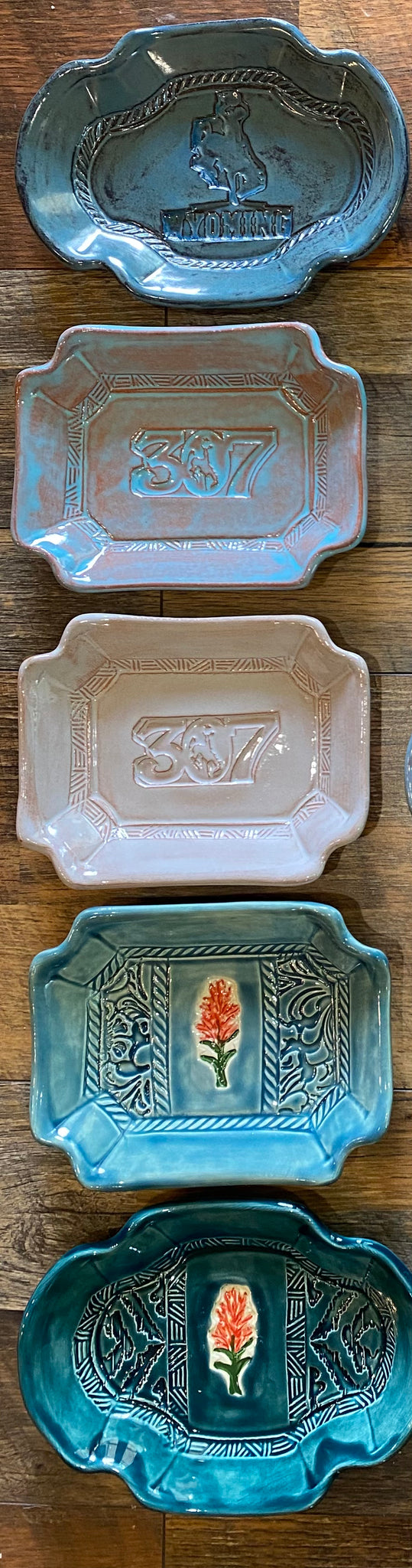 Wyoming Pottery Deco Soap Dishes