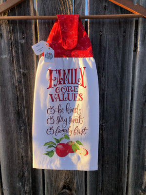 #KT29 Family core values kitchen towel