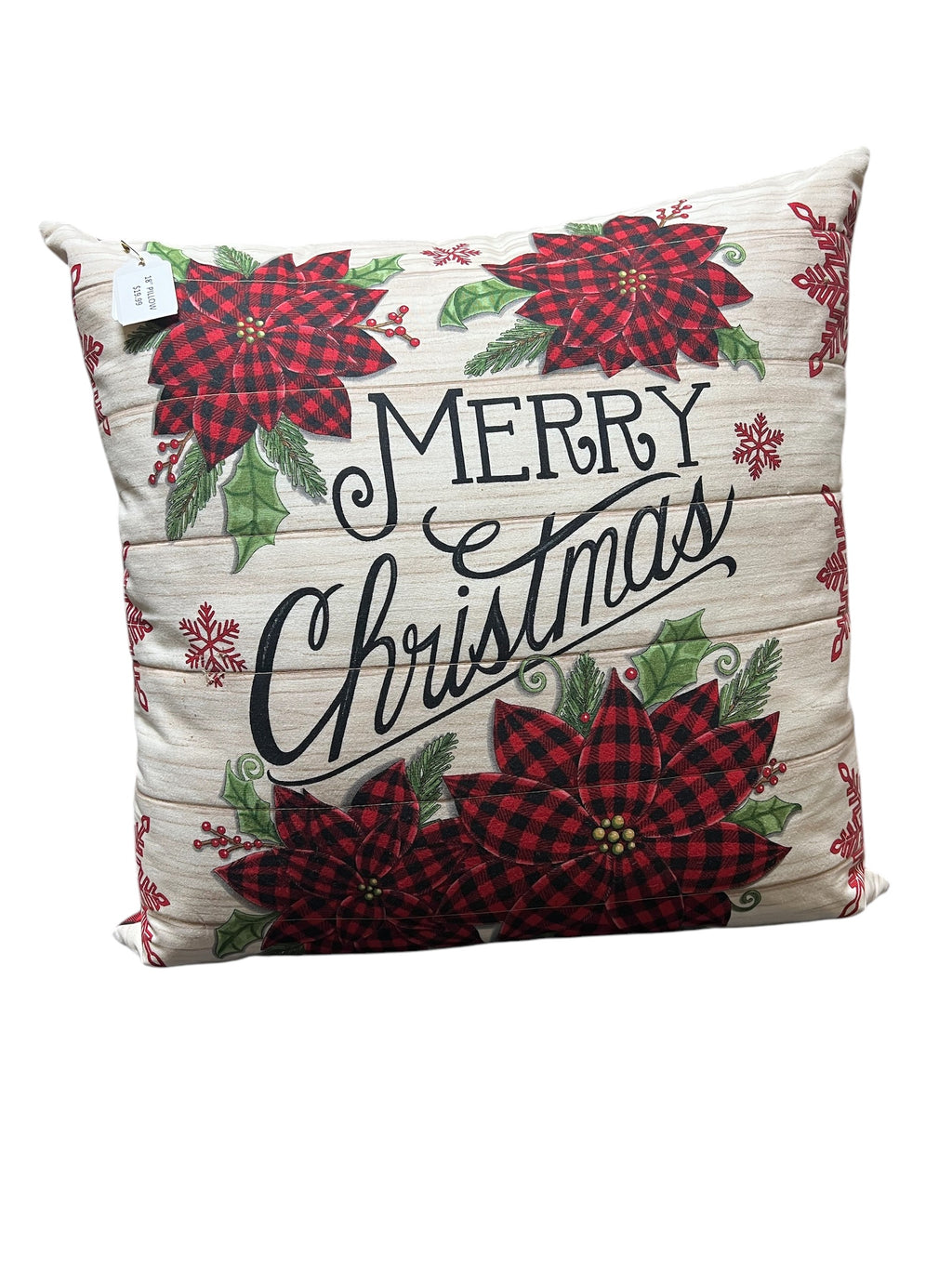 Merry Christmas Poinsettias pillows